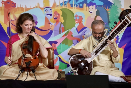 Pandit Shubhendra Rao (Sitar) and Maestro Saskia Rao (Indian cello)